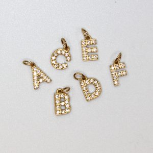 Lettres strass dorées